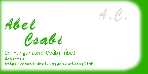 abel csabi business card